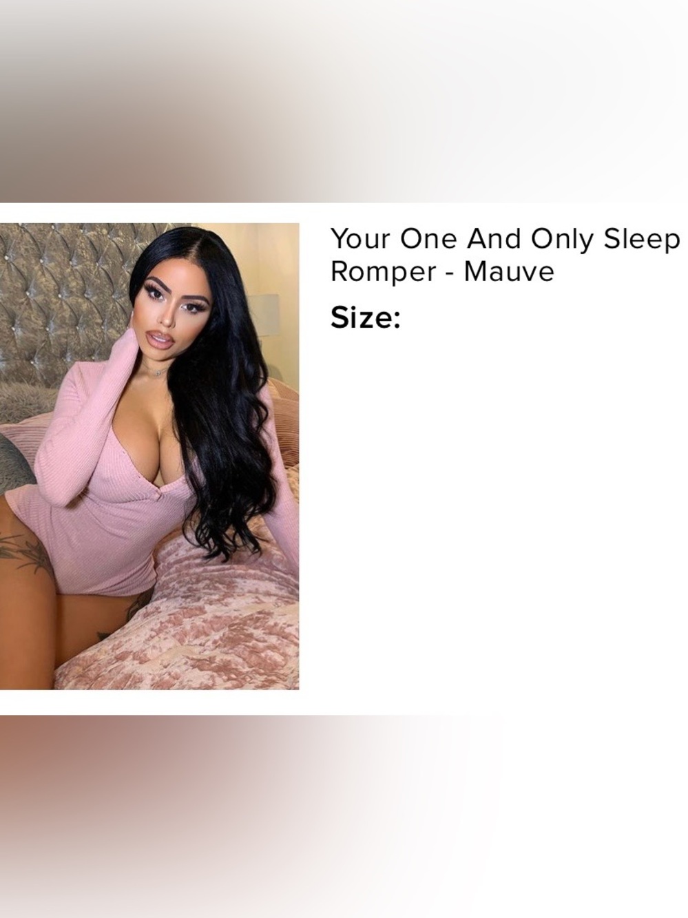 Fashion Nova Mauve Ribbed V-Neck Sleep Romper